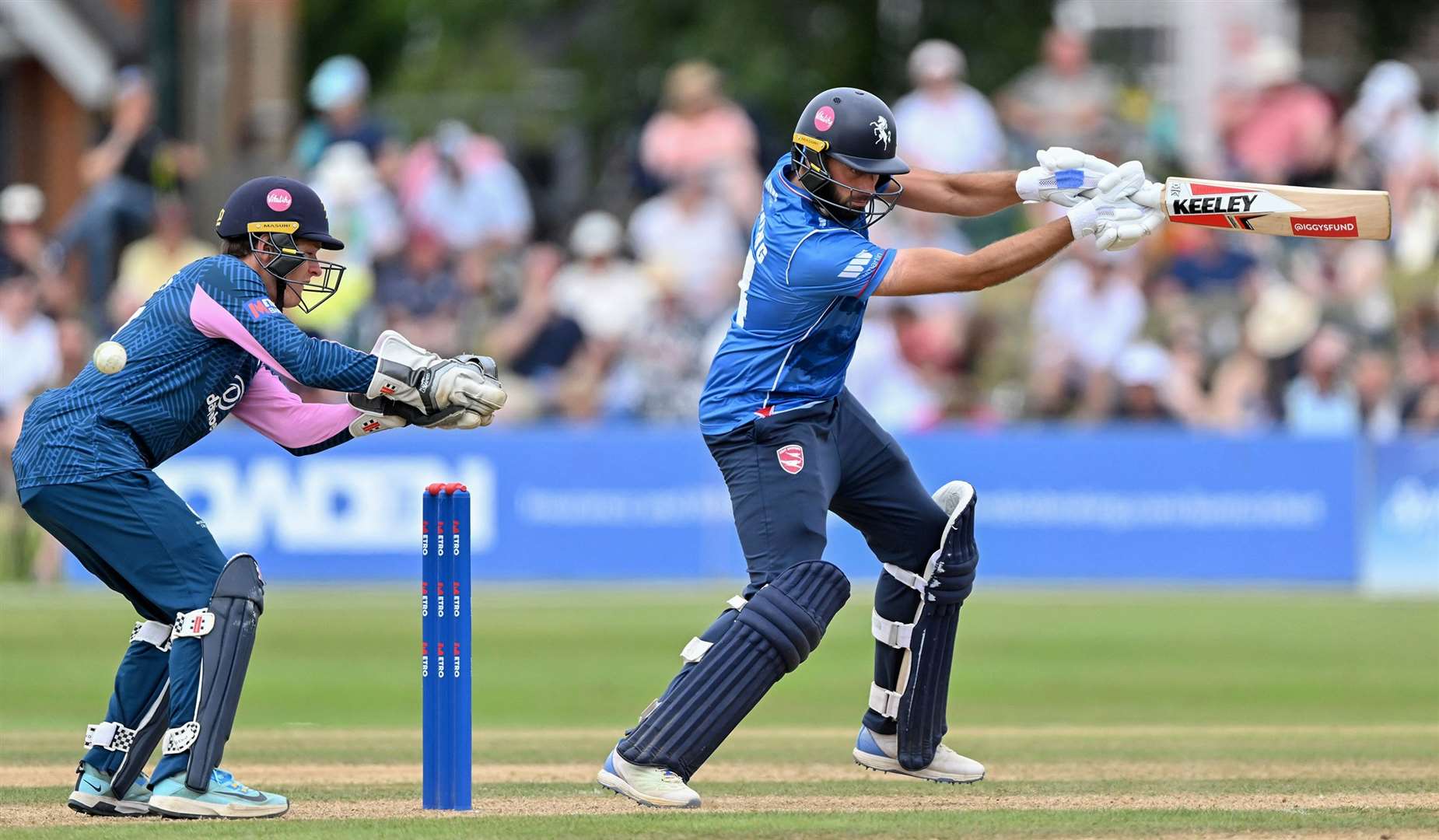 Jack Leaning was caught at slip for 28 to leave Kent 157-7. Picture: Keith Gillard