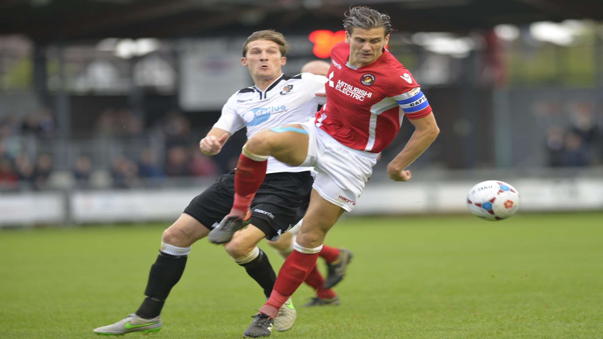 Tom Bonner playing for Ebbsfleet against Dartford last season Picture: Ruth Cuerden