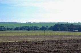 A graphic showing the only view of the proposed hangars – from a distance of around 750m at the end of Mill Lane