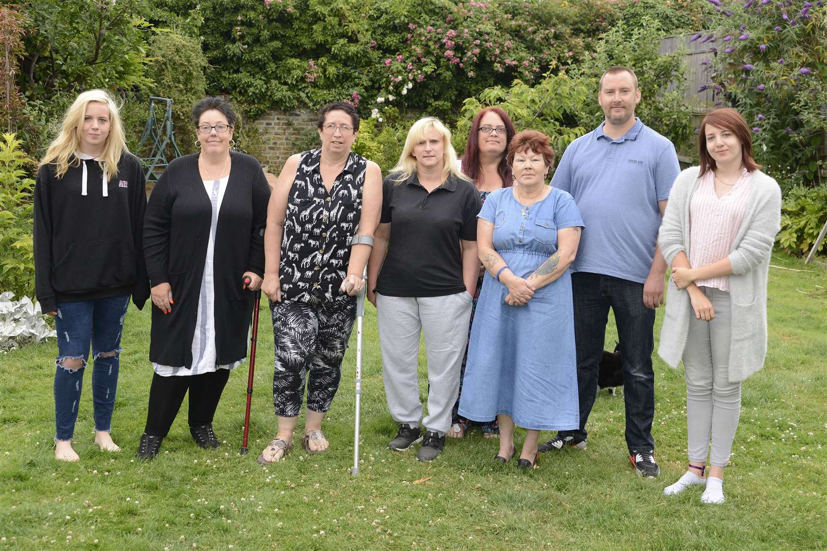 Paige Rabbitts, right, with fellow Fibromyalgia sufferers