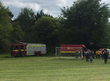 The scene, outside Borough Green Primary School. Credit: Adam Porter