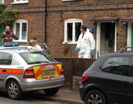 Emergency services at the scene of the fire. Picture: STEVE CRISPE