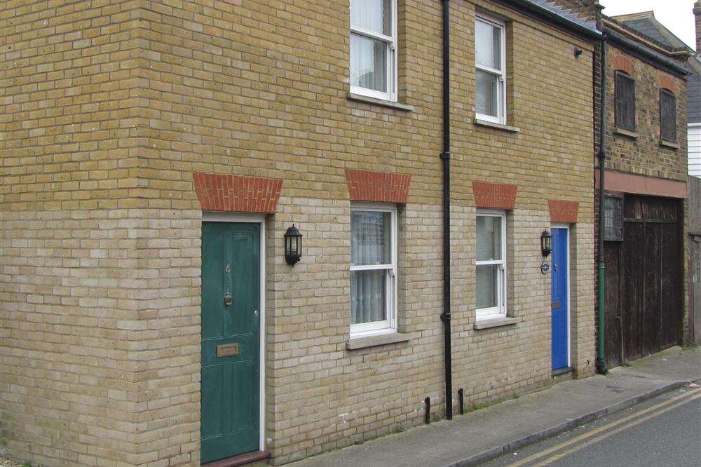 The house on Chapel Street, Herne Bay, which was raided by officers from Greater Manchester Police