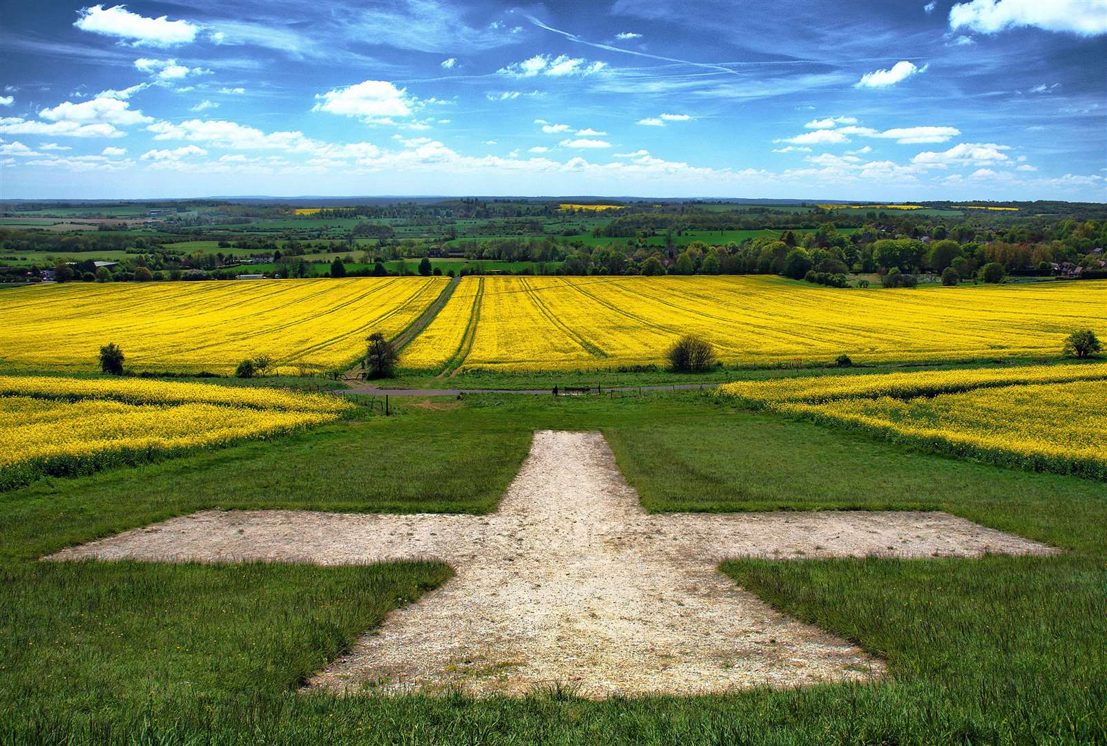 The view from the cross of Remembrance in Lenham in 2010. Picture: Andy Flood