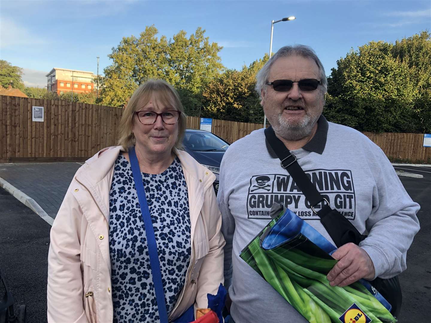 Denise and Des Smith waiting for the doors to open