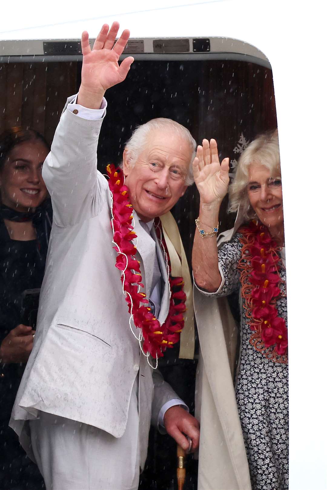 The King and Queen at the end of their tour of Australia and Samoa (Chris Jackson/PA)