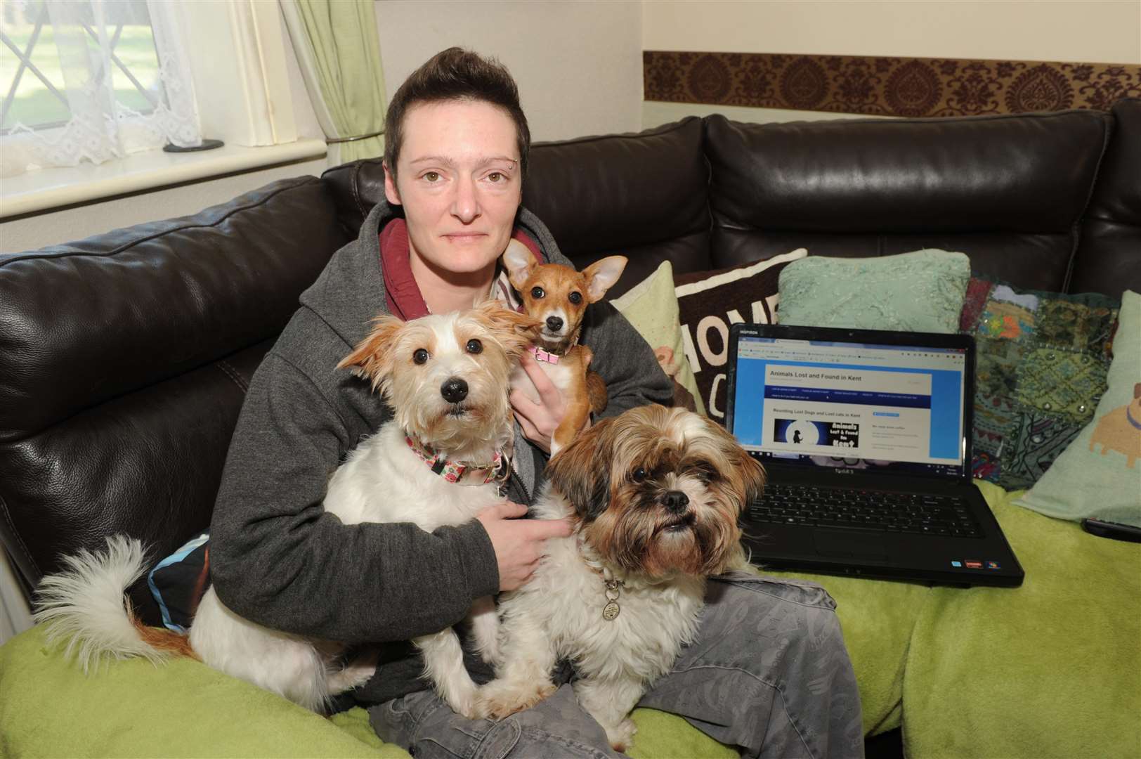 Natasha McPhee with her animals. Picture: Steve Crispe