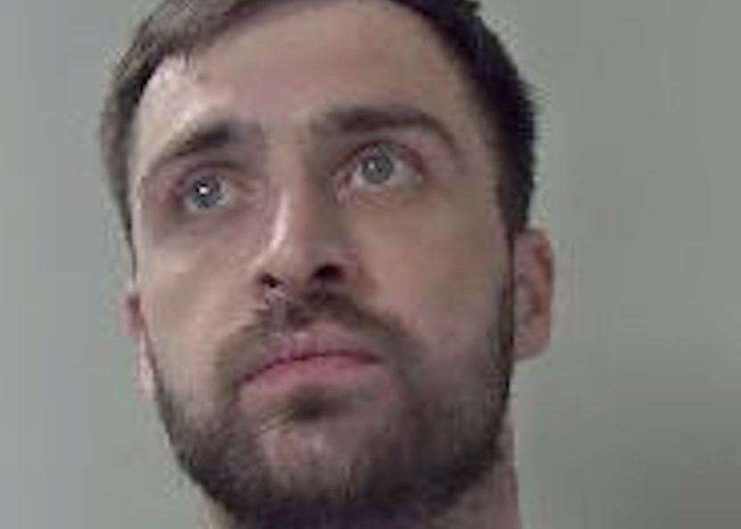 Tallanius Bridgland was found in a wardrobe when police came to arrest him. Pictures: Kent Police