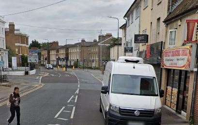 The fire set a light to a business in King Stree, Maidstone. Picture: Google Street View