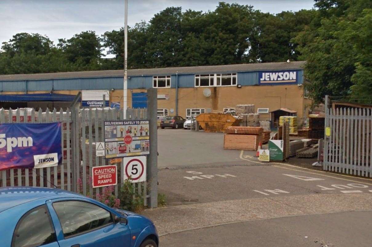 The Jewson yard in Margate where the incident happened