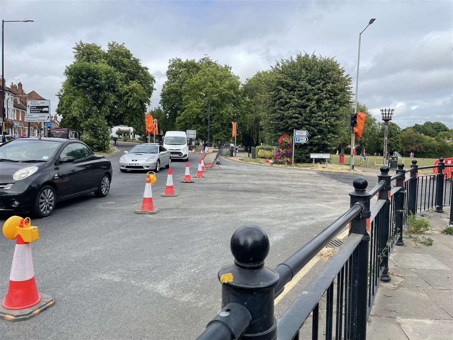 The junction has temporarily been turned into a thoroughfare