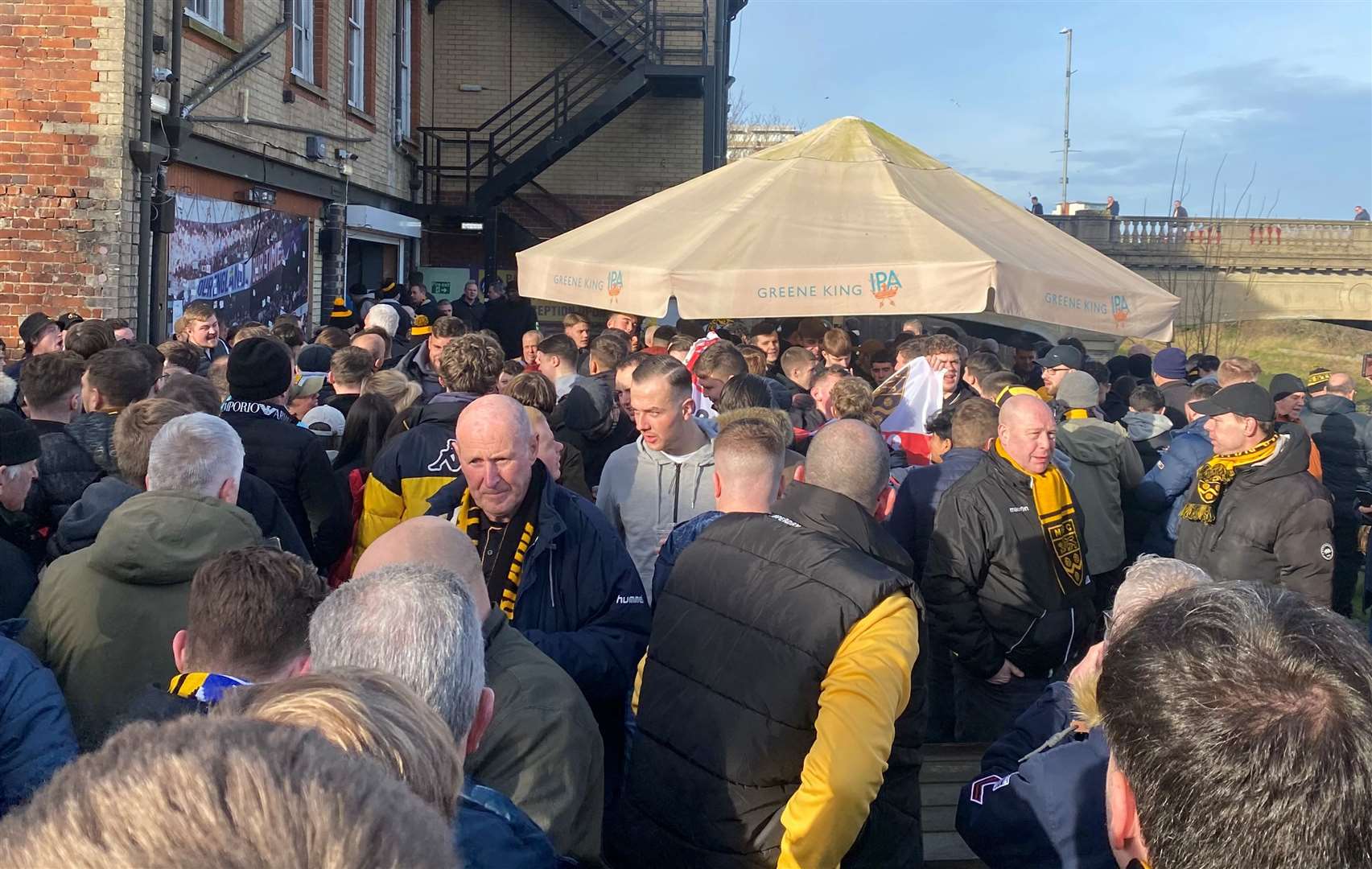 Stones fans at the Station Hotel, Ipswich