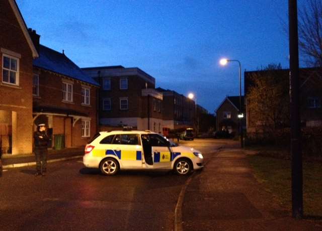 Police blocking roads in Barming