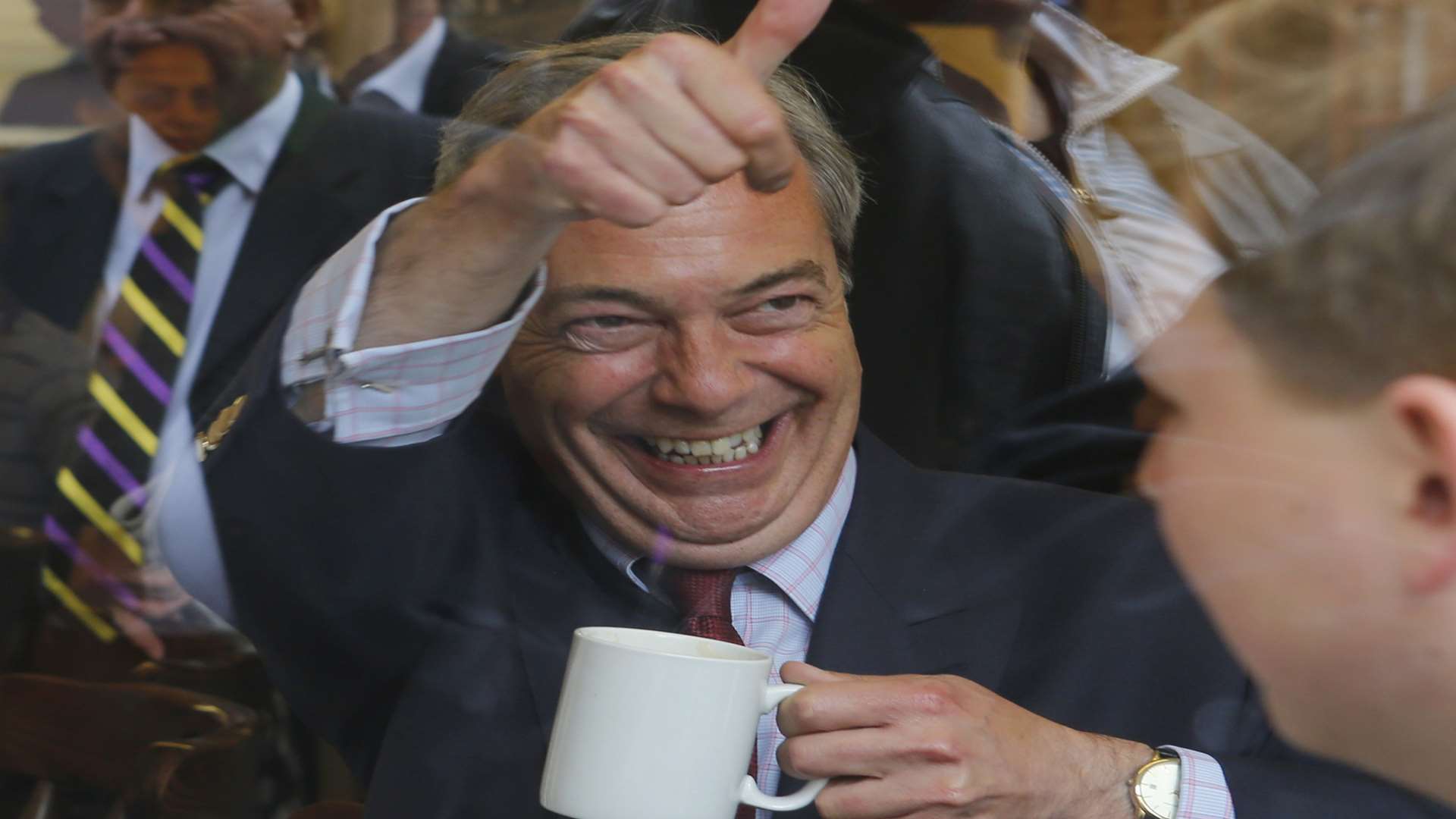 Ukip leader Nigel Farage campaigning for Brexit in Ramsgate