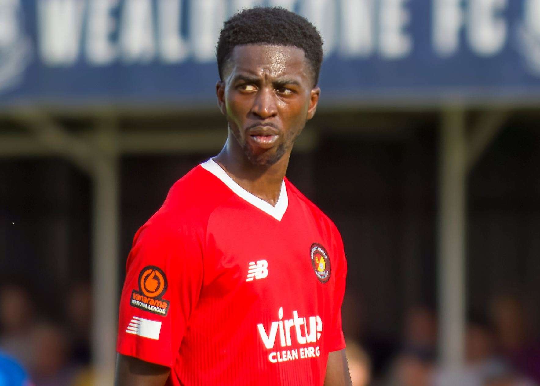 Fleet striker Nathan Odokonyero - sidelined during pre-season after an injury against Tonbridge. Picture: Ed Miller/EUFC