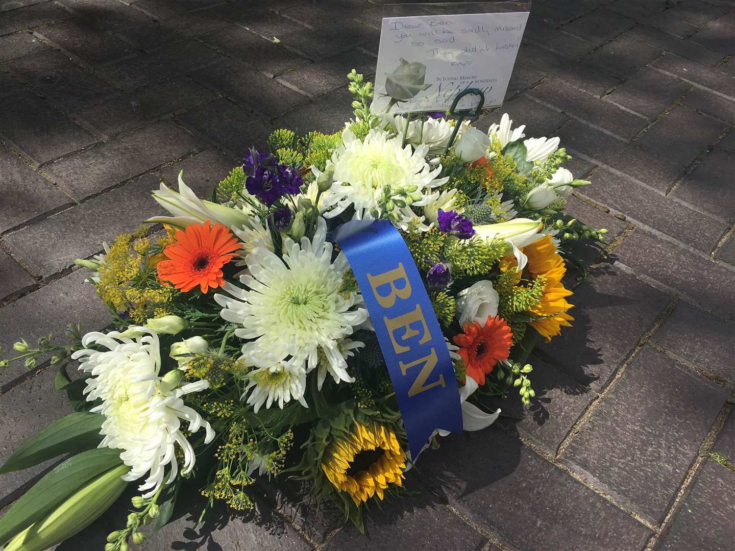 The funeral for Ben Stone in Thanet Crematorium, Margate