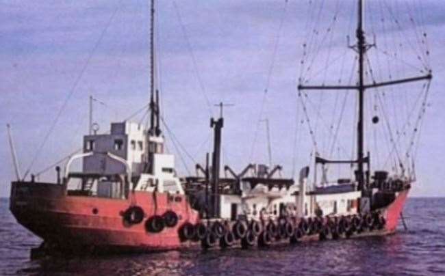 Radio Caroline's Mi Amigo in calmer days