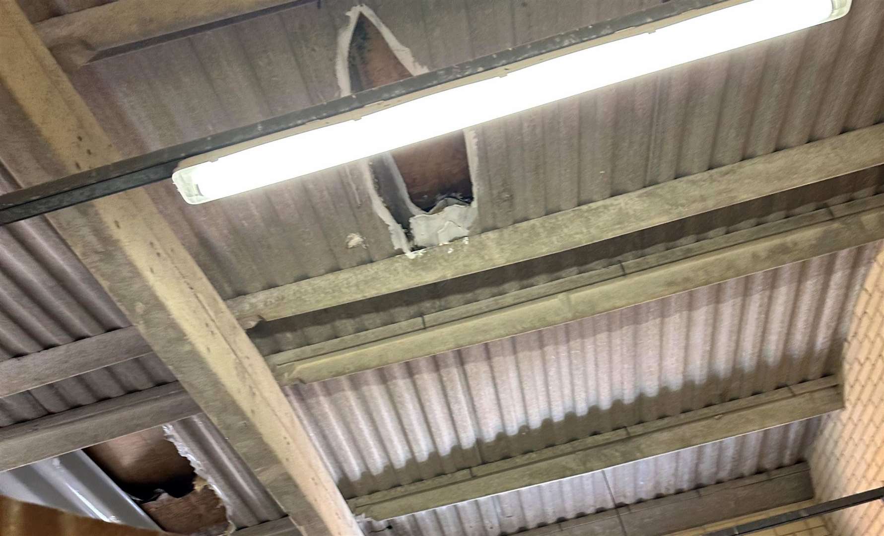 Jackey Bakers in Ramsgate is plagued by exposed asbestos. Picture: June Tyrrell