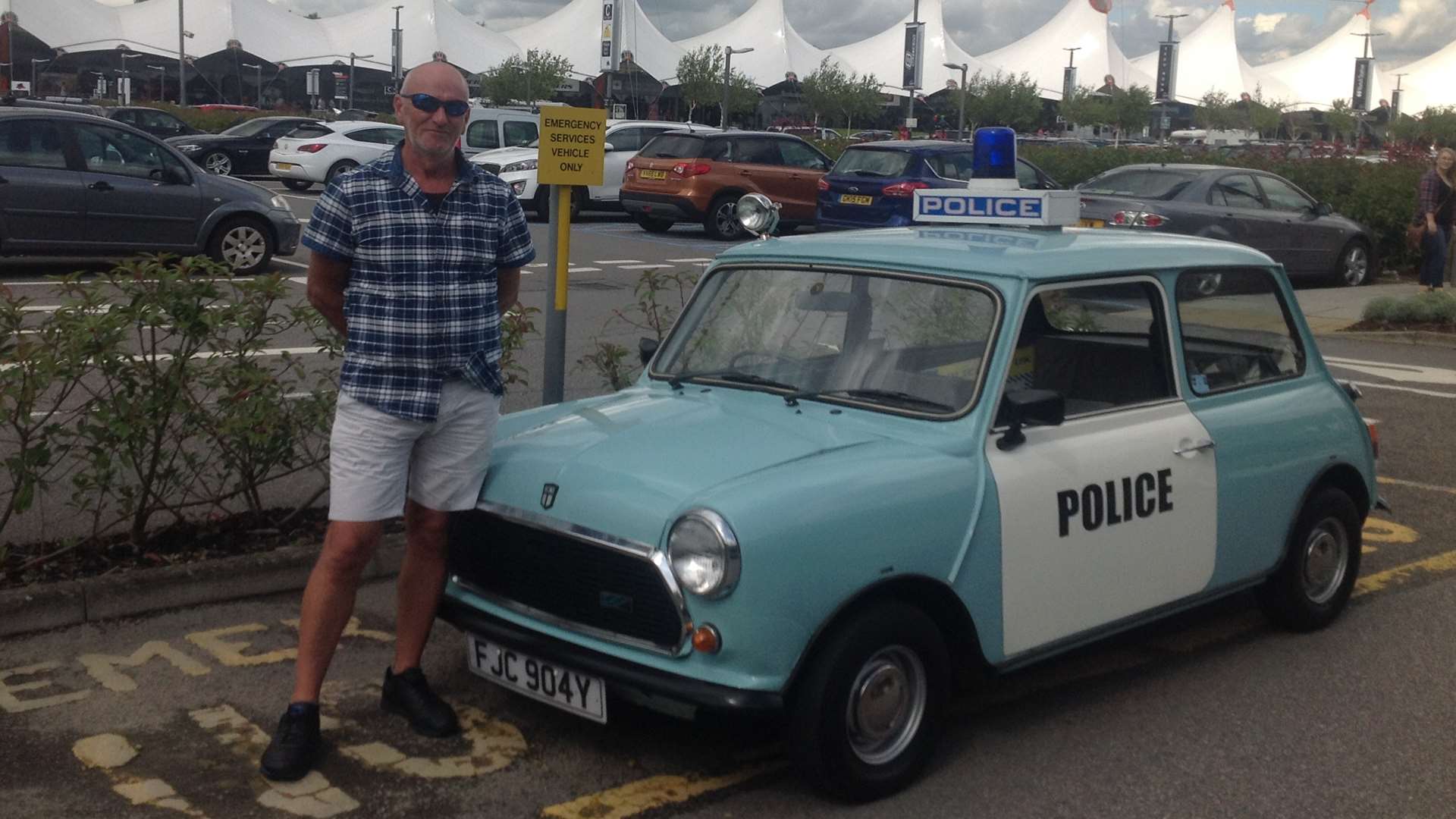 Ian Creighton with his 1979 Police Mini Panda