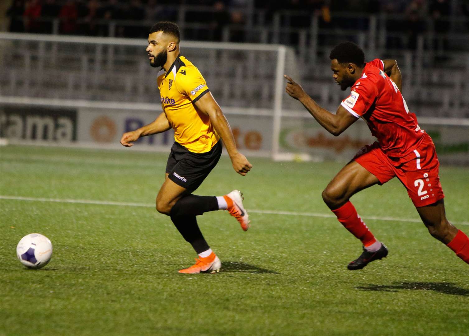 Dan Wishart moves infield for Maidstone during their draw with Hemel Hempstead Picture: Andy Jones