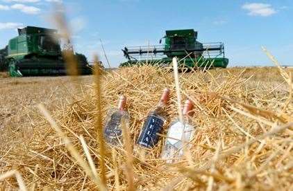 Copper Rivet harvesting its crops on Sheppey