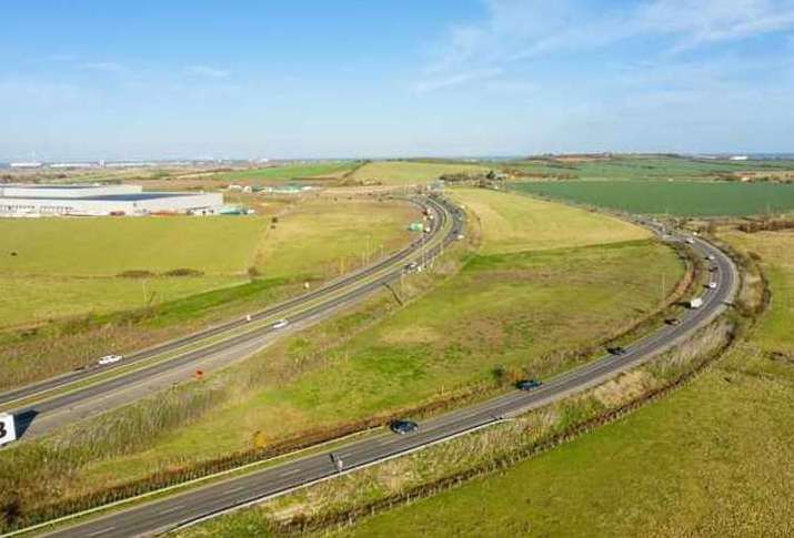 Aerial shot of Lot 2 near Neats Court, Queenborough Picture: George Webb Finn