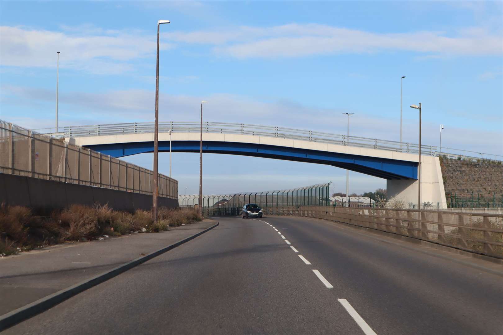 Brielle Way leading into Sheerness. The docks are on the left