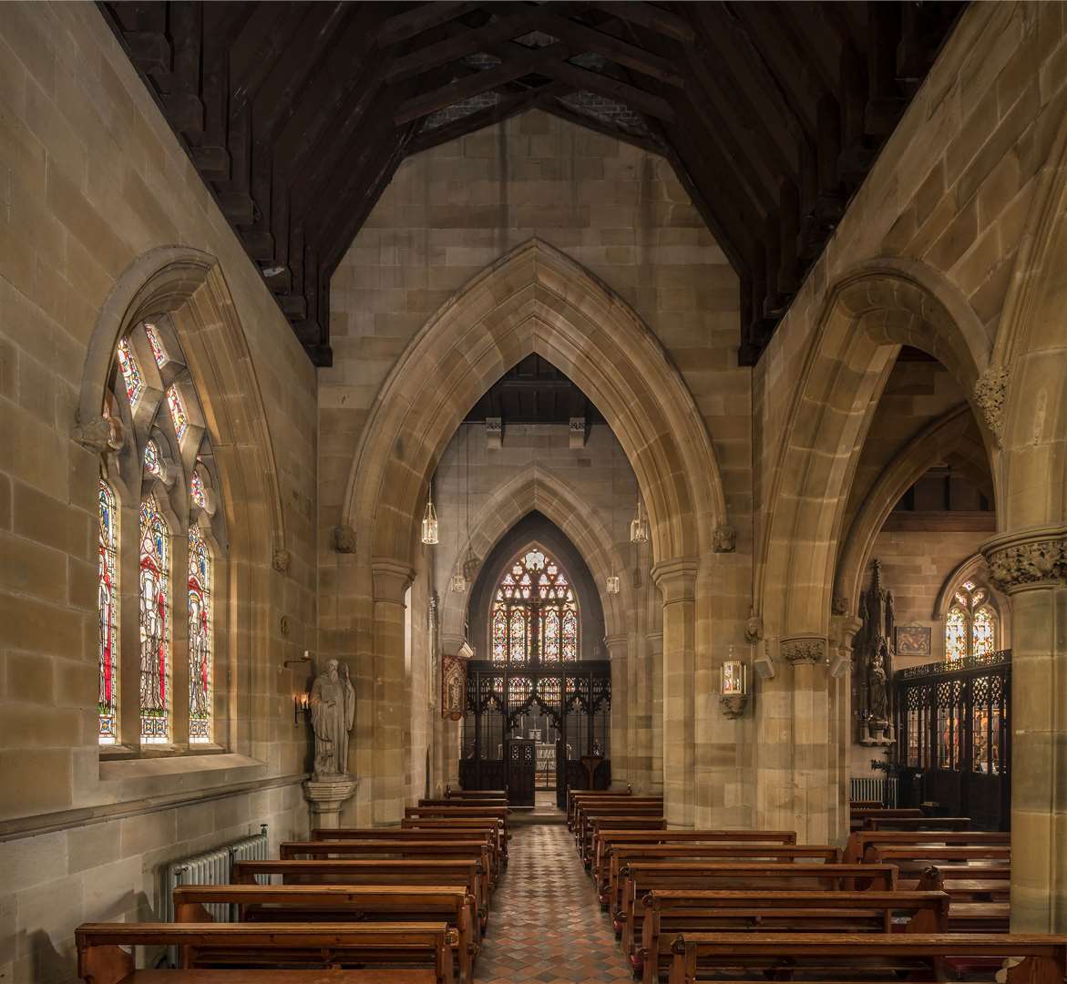 Inside St Augustine's Catholic Church, St Augustine's Road, Ramsgate, showing Pugin's designs