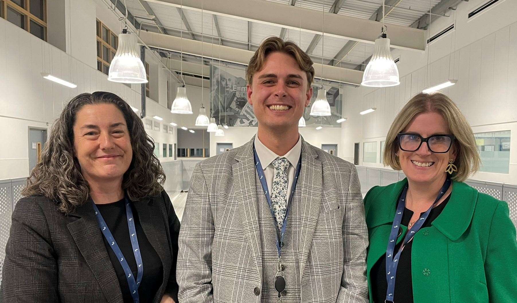 Leigh Academy Minster teachers Tracy Bradd, Callum Brown and Clare Blackman