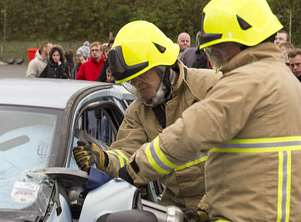 Firefighters helped free the man. Stock picture