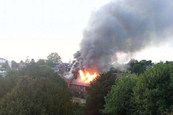 The blaze seen from a distance. Picture by Sarah Goddard