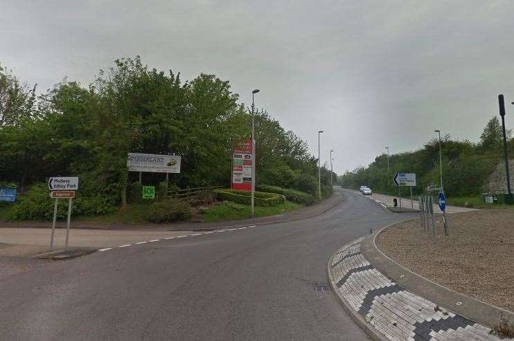 The pedestrian was hit by a car on Sundridge Hill, near Strood. Picture: Google