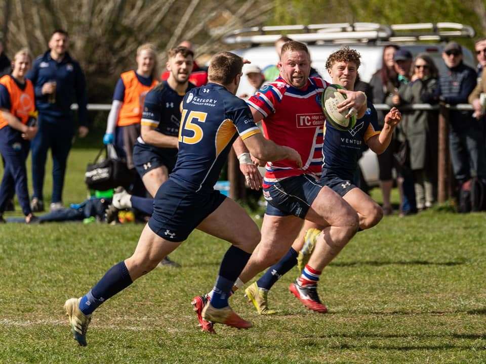 Tonbridge Juddians' Ryan Jackson in action against Leeds Tykes. Picture: Adam Hookway