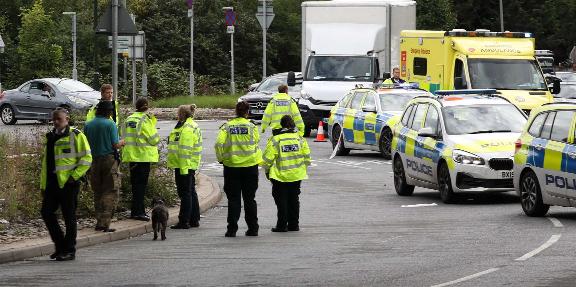 Police are at the scene of a crash in Crittals Corner, Sidcup Picture: UKNIP