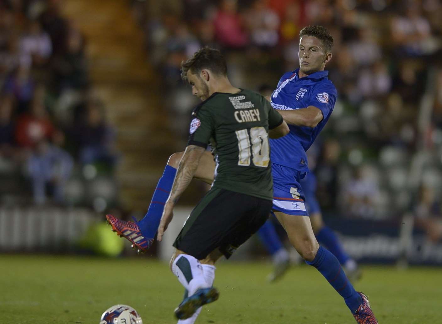 Jordan Carey and Plymouth faced the Gills in the League Cup in August 2015, losing 2-1 Picture: Barry Goodwin