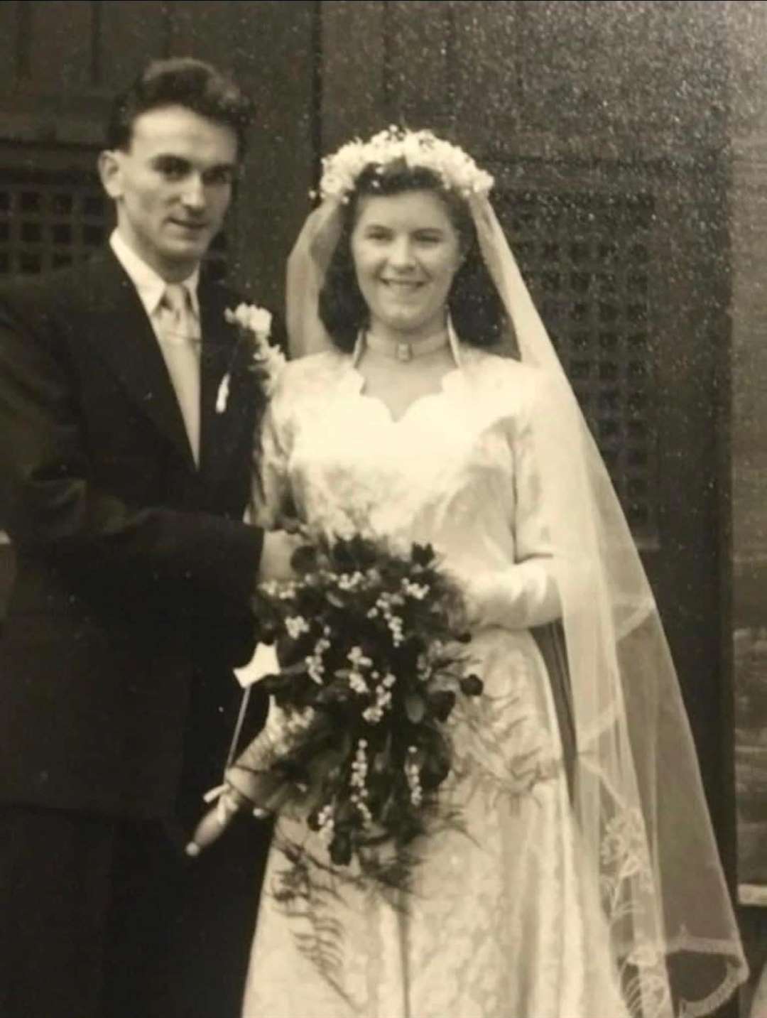 Desmond and Avril on their wedding day