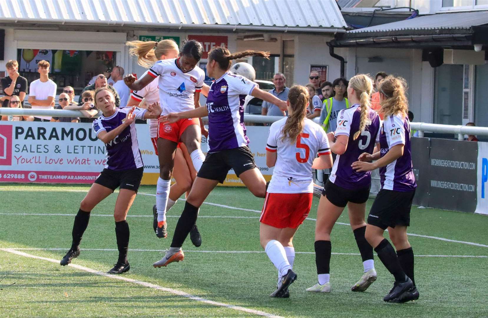 Otesha Charles scored twice for Chatham Town Women against London Bees Picture: Allen's Photography