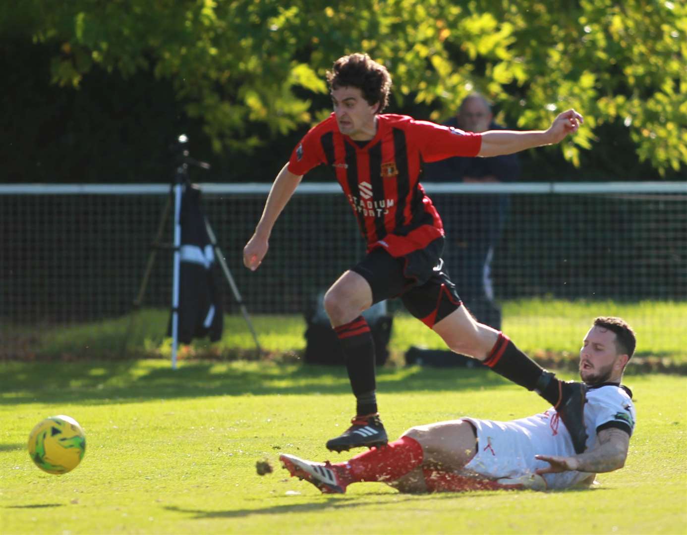 Tom Loynes in full flow during a game against Ramsgate Picture by: John Westhrop