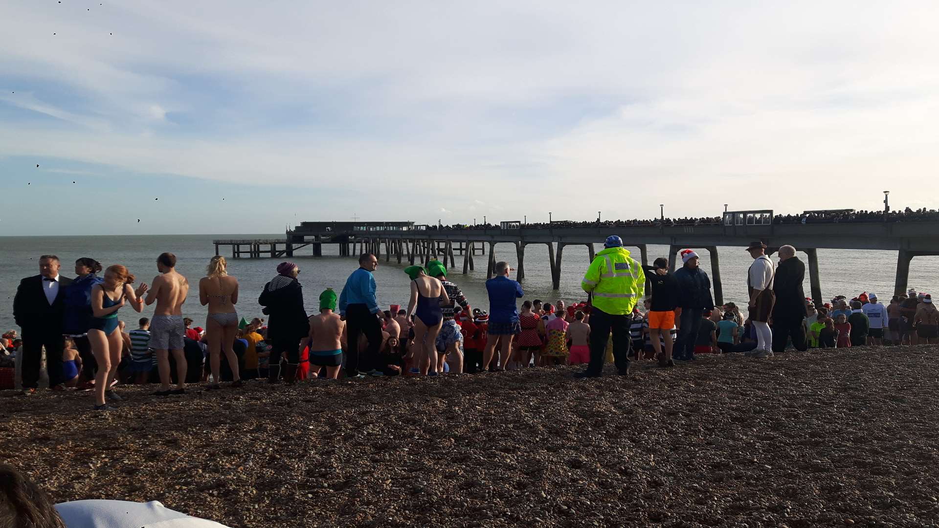 Preparing to set off from the shingle