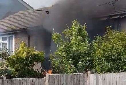 The fire spread to the house. Picture: Graham Jones (9825437)