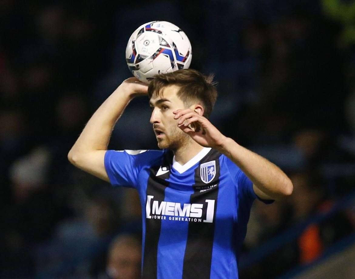 Robbie McKenzie prepares to take a throw-in. Picture: Andy Jones