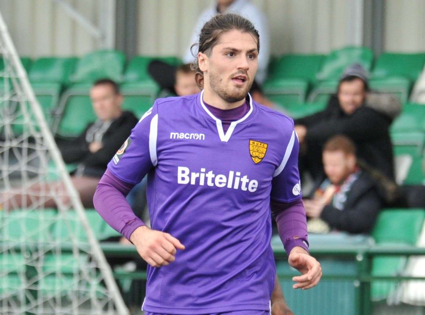 Kreshnic Krasniqi in action for Maidstone at Hendon Picture: Steve Terrell