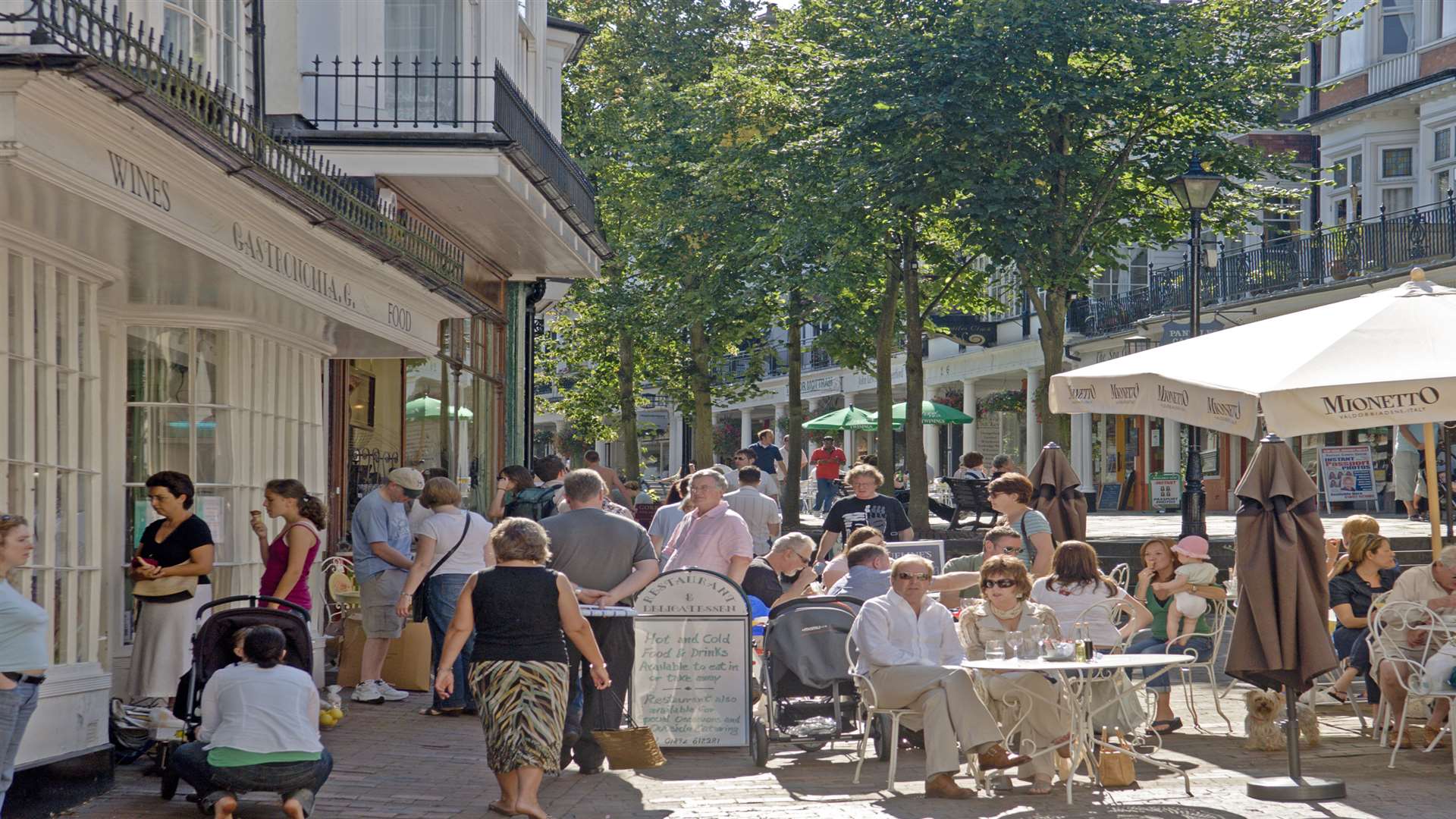 The Pantiles in Tunbridge Wells. Stock Picture.