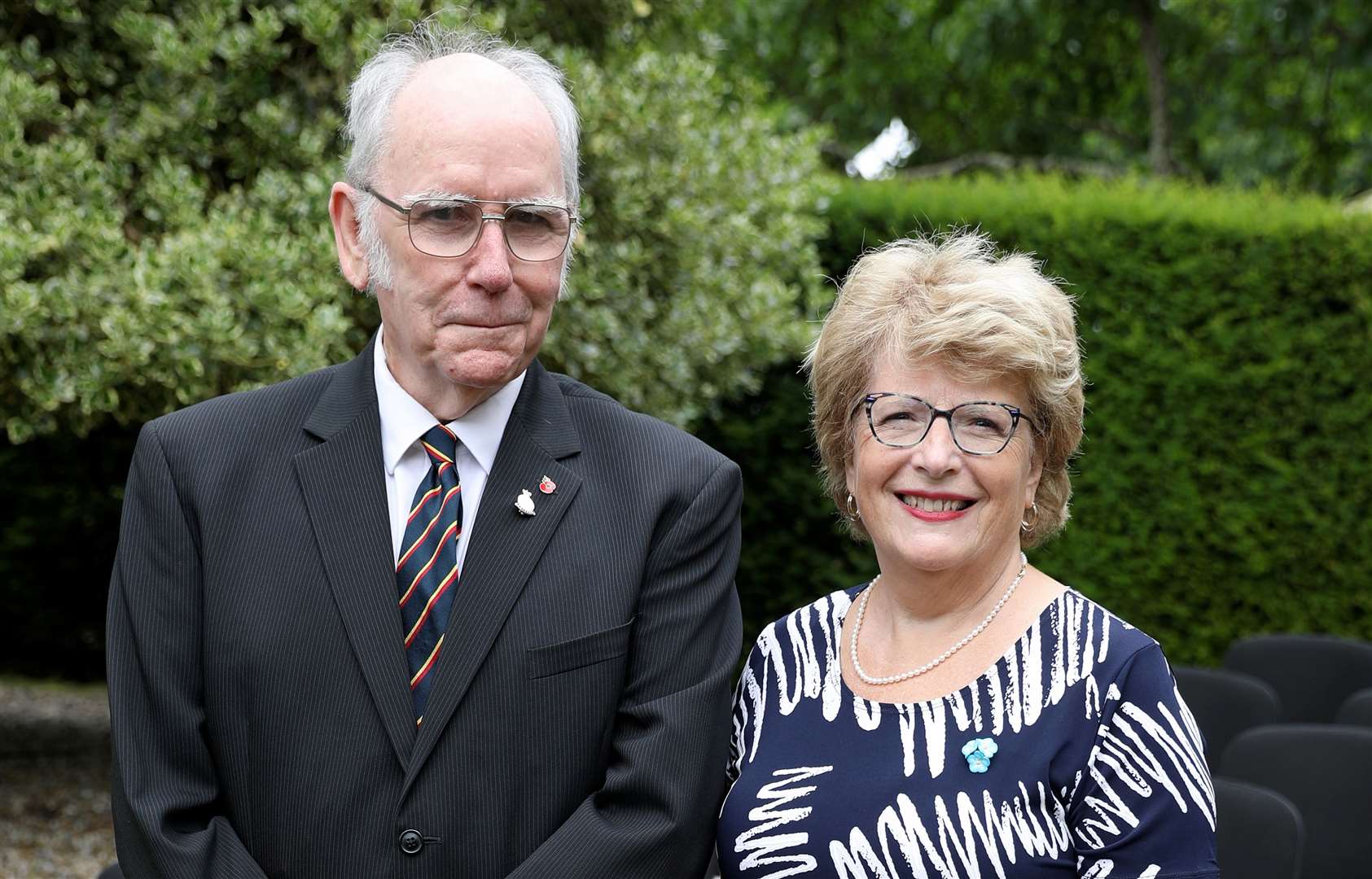 David Hughes, who has done much to research and raise the profile of the Newfoundland soldiers' time in Ashford, is pictured meeting Gnr Pike's niece Vicki Colbourne