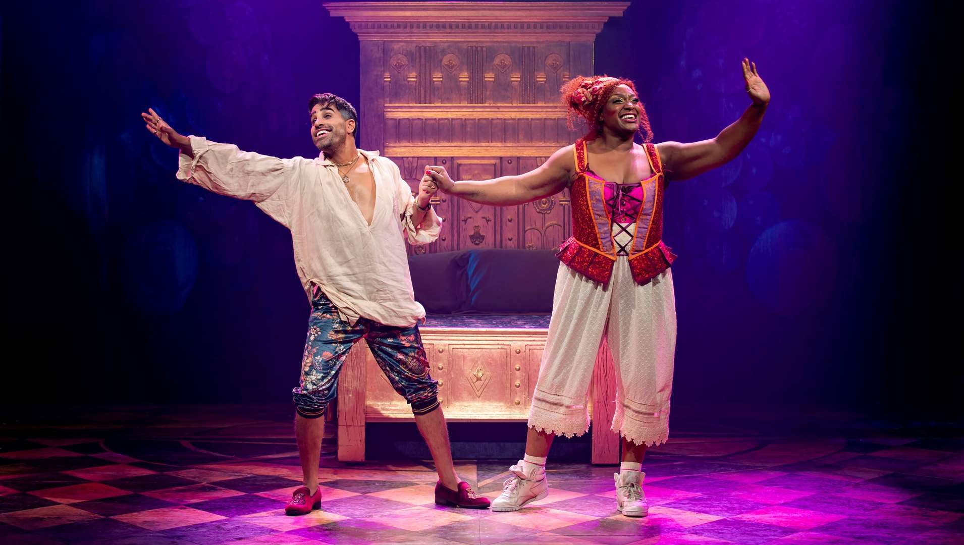 Ranj Singh and Sandra Marvin make a hilarious duo as Lance and Angelique. Picture: Matt Crockett