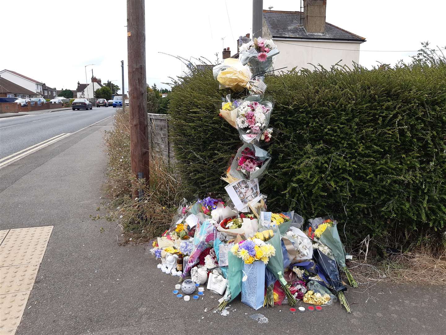 Flowers at the junction in South Ashford