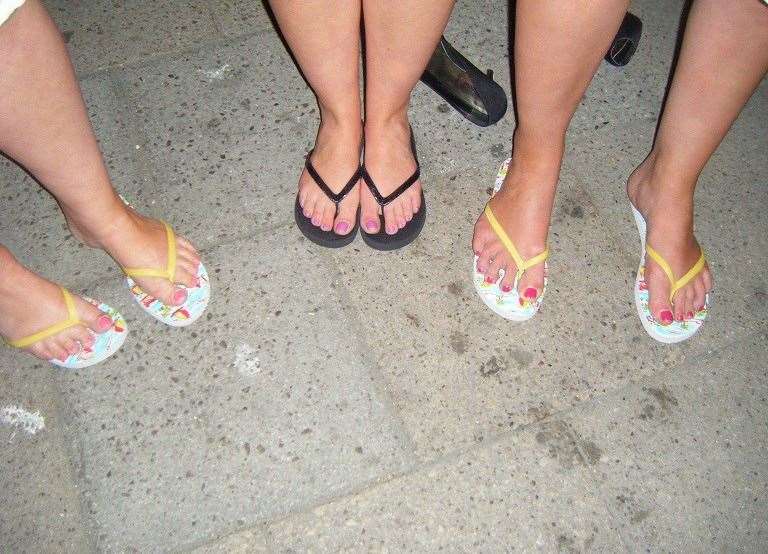 Pastors hand out free flip-flops to people on nights out in Ramsgate. Picture: Community Pastors