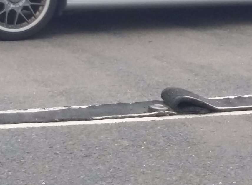 The road appeared to have "folded up", according to Farmergeddon