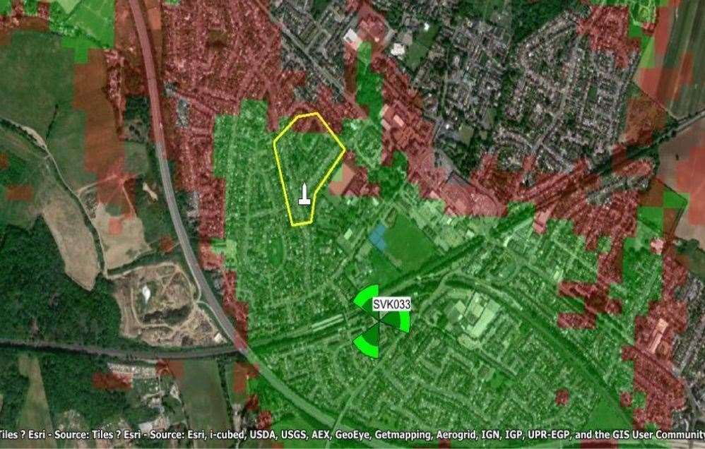 5G coverage in Swanley. Credit: CK Hutchison Networks UK Ltd