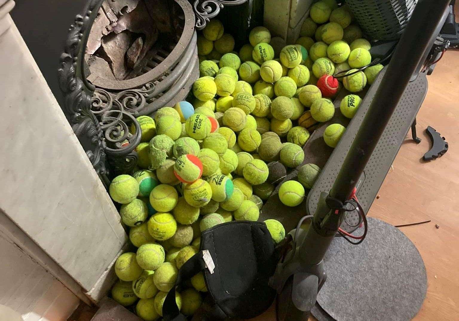 Shauneen had been storing Buddy’s collection by her fireplace. Picture: Shauneen Fowler